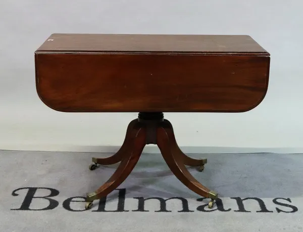 A George III mahogany drop flap Pembroke table