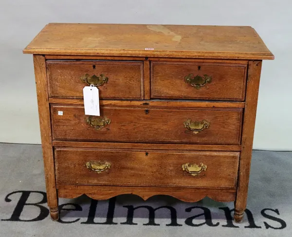 An early 20th century oak chest