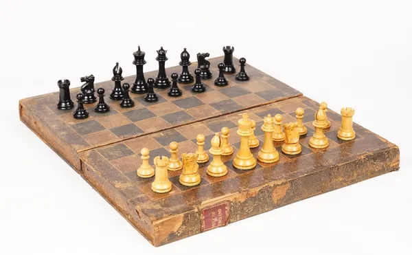 A boxwood and ebony chess set (2)