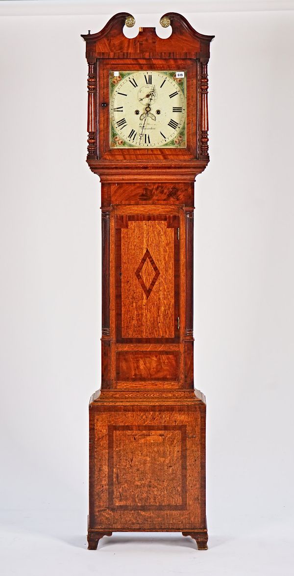 A George III mahogany and oak longcase clock