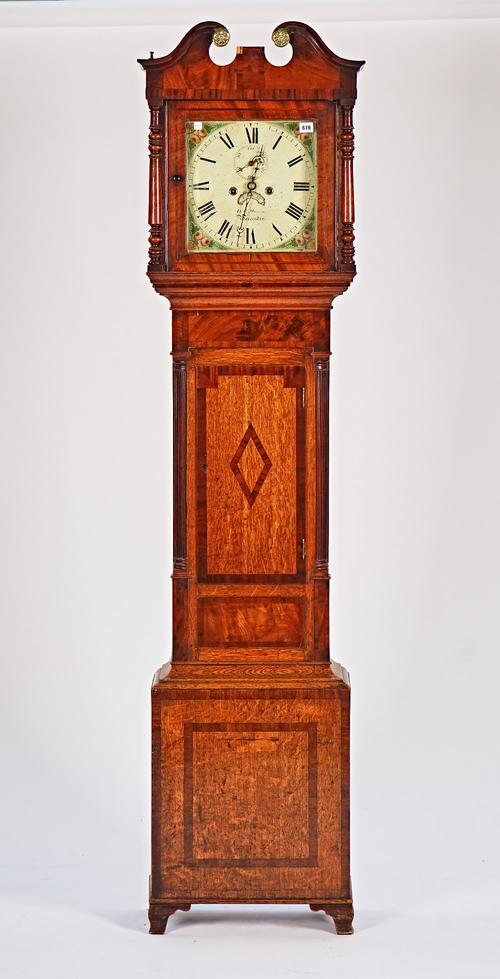 A George III mahogany and oak longcase clock