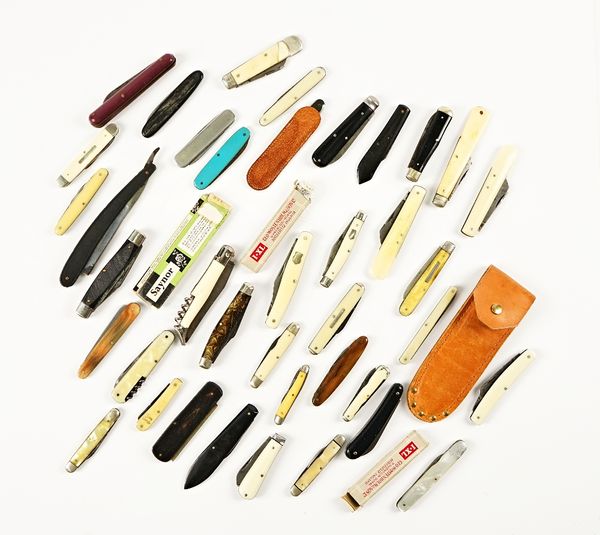 Twenty ivorine handled pocket knives (45)