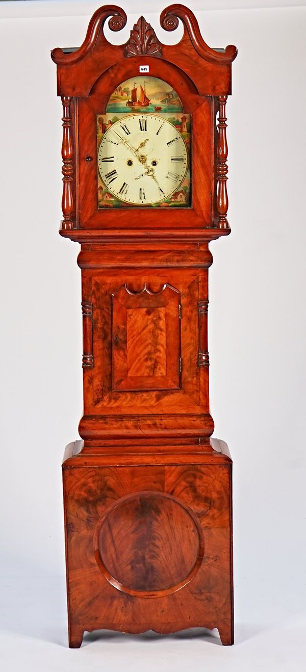 An early Victorian mahogany longcase clock