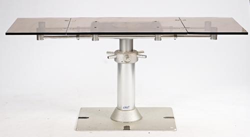Besenzoni Saruko Italy, a 20th century smoked perspex and polished steel centre table