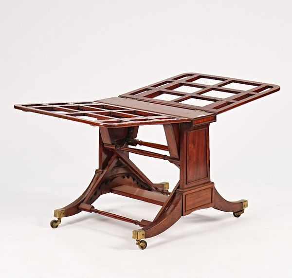 After a design by HOLLAND and SON, a Regency mahogany double folio stand