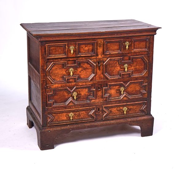 A CHARLES II OAK CHEST