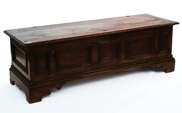 A 17TH CENTURY ITALIAN WALNUT CASSONE