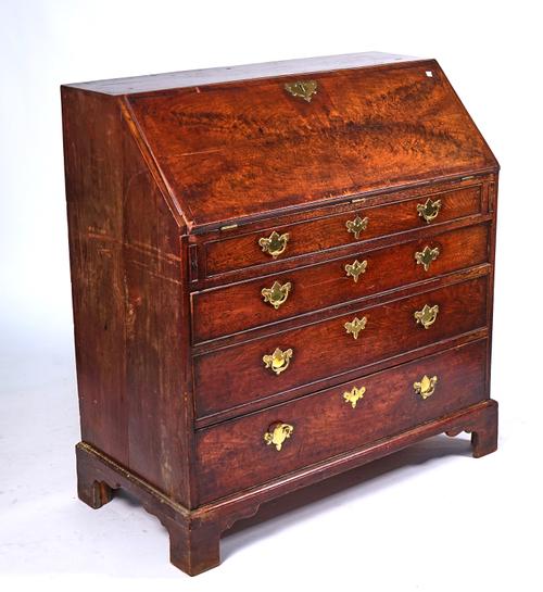 A GEORGE III MAHOGANY BUREAU