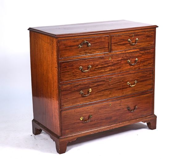 AN 18TH CENTURY MAHOGANY CHEST