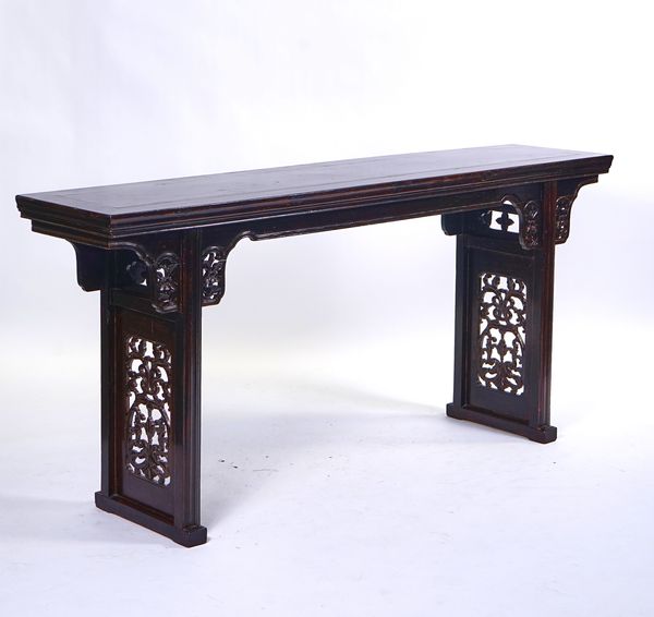 A SOUTH EAST ASIAN HARDWOOD ALTAR TABLE