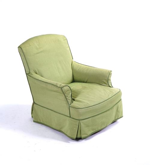 A VICTORIAN WALNUT FRAMED EASY ARMCHAIR