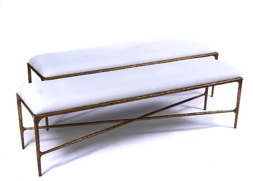 AFTER GIACOMETTI; A PAIR OF RECTANGULAR STOOLS