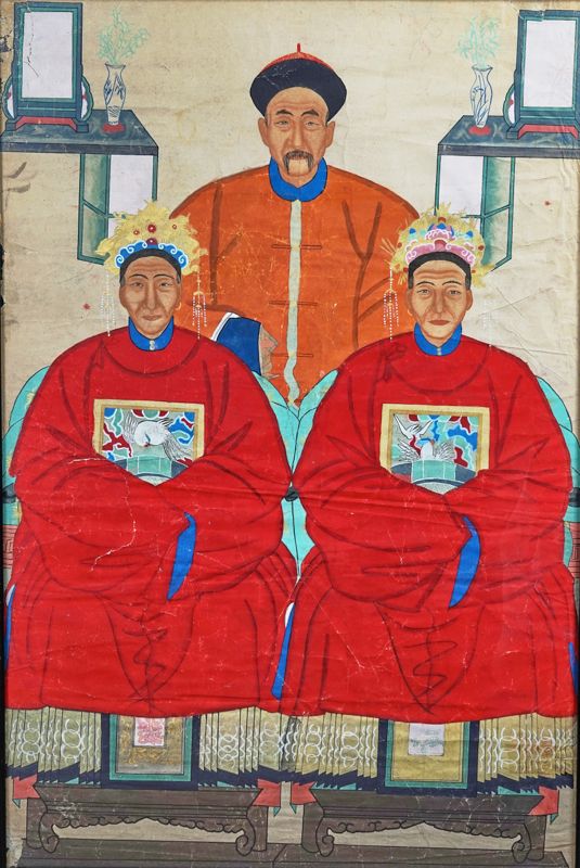 A LARGE CHINESE ANCESTOR PORTRAIT