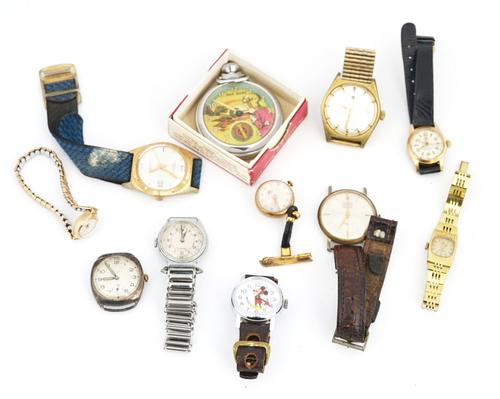 AN INGERSOLL DAN DARE KEYLESS WIND OPENFACED POCKET WATCH AND FURTHER WATCHES (11)