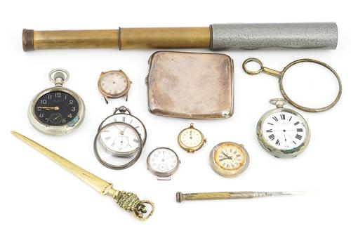 A GROUP OF WATCHES AND FIVE FURTHER ITEMS (12)