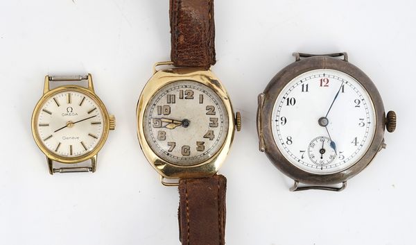 A LADY'S OMEGA WRISTWATCH AND TWO FURTHER WRISTWATCHES (3)