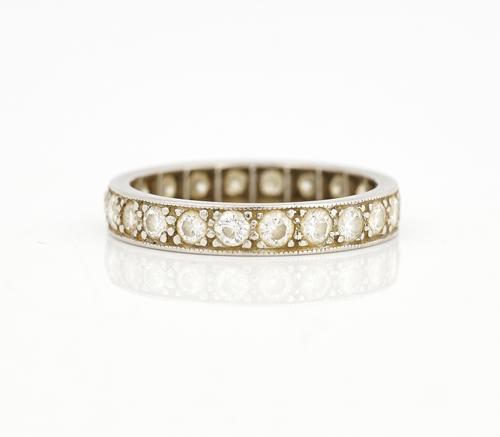 A DIAMOND SET FULL ETERNITY RING
