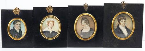 FOUR PORTRAIT MINIATURES