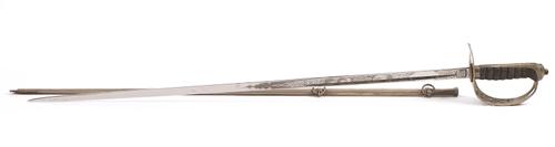 A VICTORIAN 1897 PATTERN INFANTRY OFFICER'S SWORD AND SCABBARD