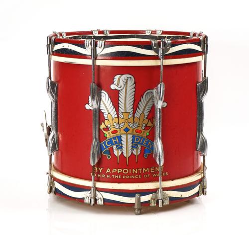 A BRITISH MARCHING BAND DRUM