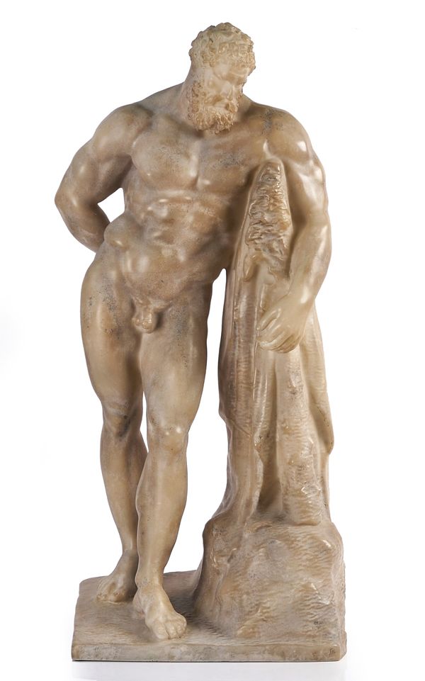 AFTER THE ANTIQUE; A RESIN MODEL OF THE FARNESE HERCULES