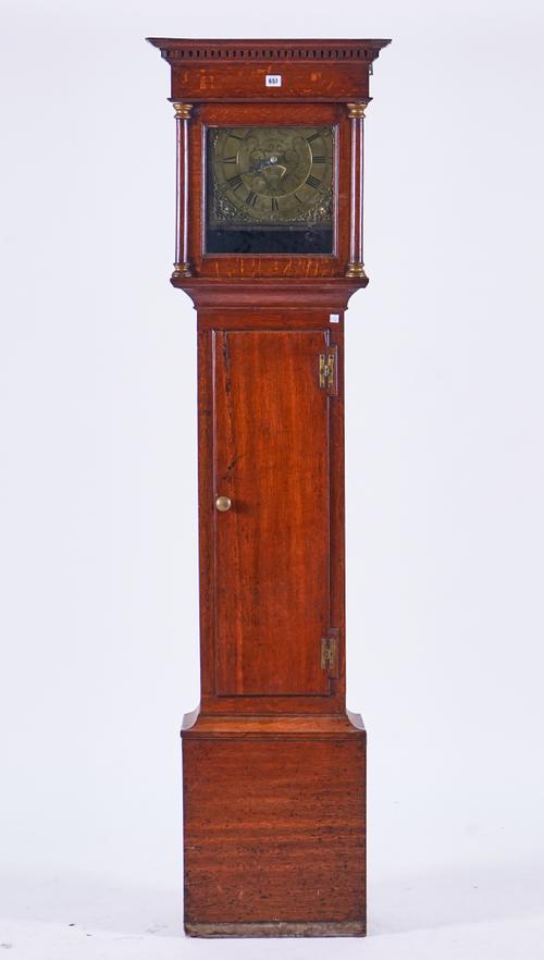 A GEORGE III OAK LONGCASE CLOCK