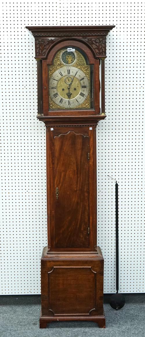 A GEORGE III MAHOGANY LONGCASE CLOCK