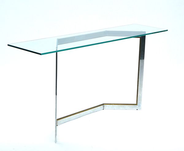 IN THE MANNER OF MERROW ASSOCIATES; A 20TH CENTURY CONSOLE TABLE