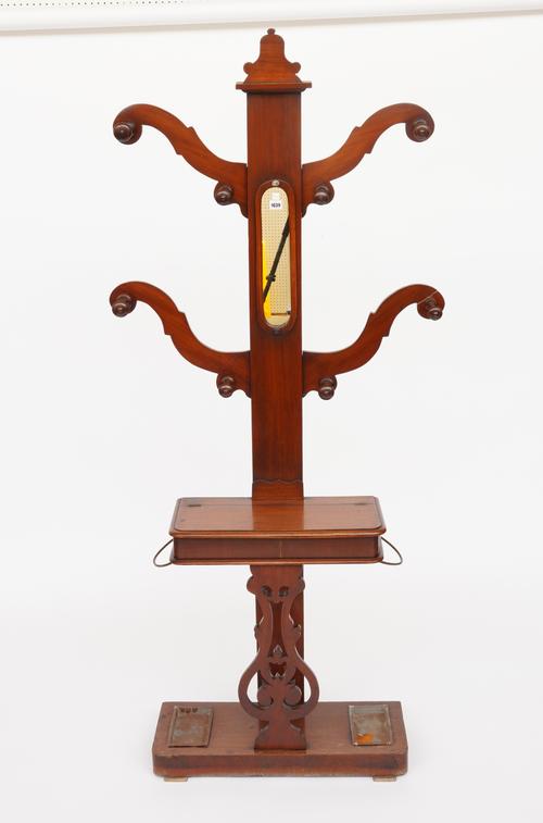 A VICTORIAN MAHOGANY TREE HALL STAND