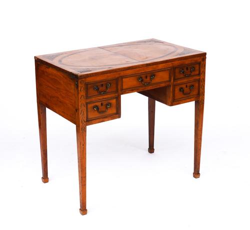 A GEORGE III INLAID SATINWOOD FOLDOUT WASHSTAND WITH FITTED INTERIOR