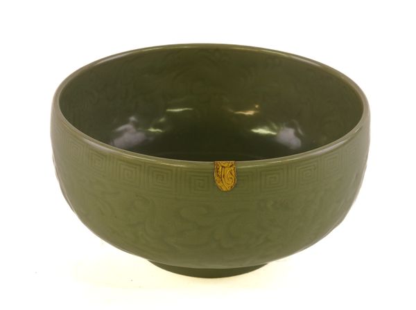 A CHINESE CELADON DEEP BOWL