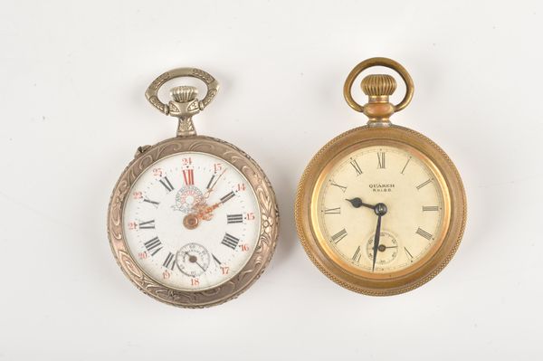 TWO KEYLESS WIND OPENFACED GENTLEMEN'S POCKET WATCHES (2)