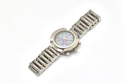 A MONTEGA STEEL CASED GENTLEMAN'S CHRONOGRAPH BRACELET WRISTWATCH