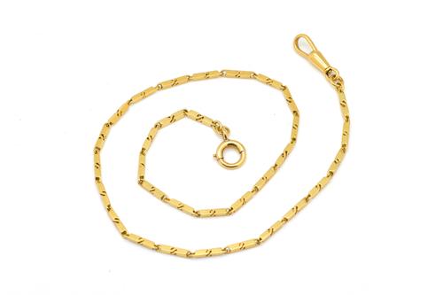 A GOLD BAR LINK CHAIN