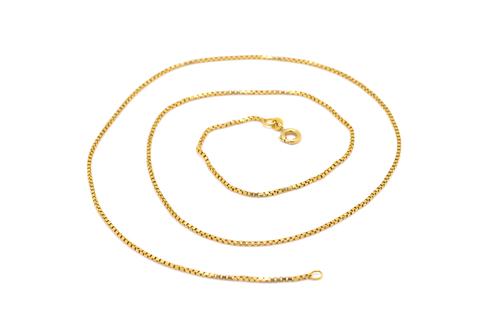 A GOLD BOX LINK NECKCHAIN DETAILED 750