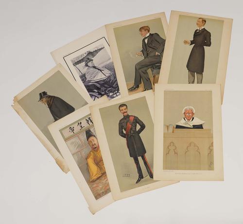 A FOLIO OF UNFRAMED VANITY FAIR PRINTS BY SPY AND OTHER HANDS