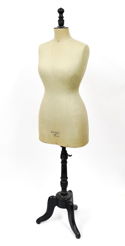 STOCKMAN, PARIS: A FRENCH DRESSMAKER’S MANNEQUIN ON EBONISED PEDESTAL