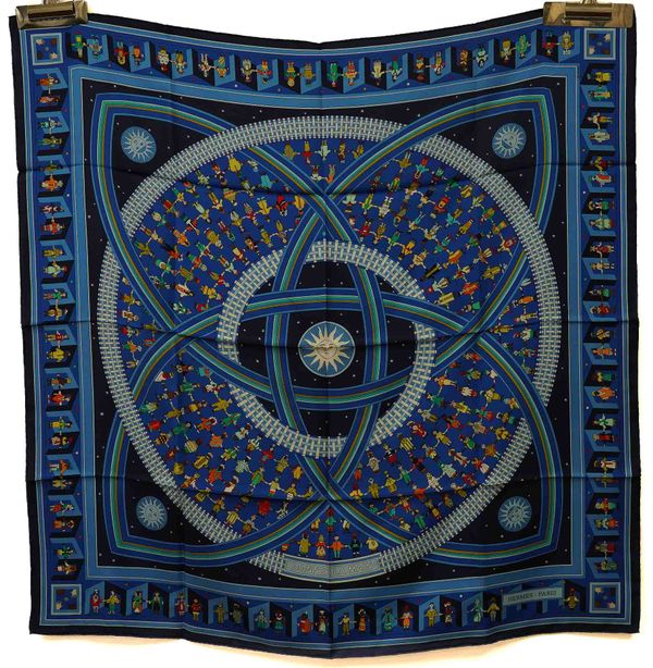 HERMES: THREE SCARVES BY LOIC DUBIGEON, LEIGH P. COOKE AND KAREN PETROSSIAN (3)