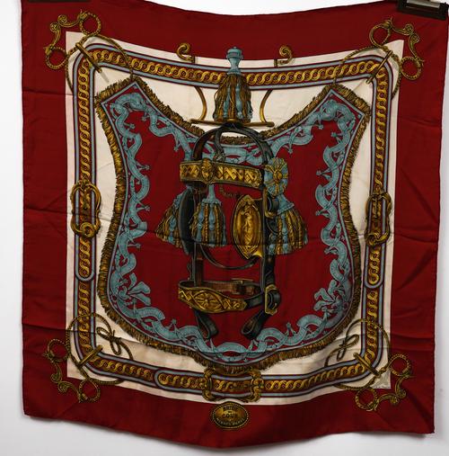 HERMES: 'BRIDE DE COUR' SILK SCARF BY FRANCOIS DE LA PERRIERE
