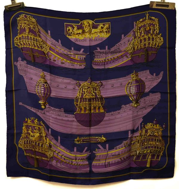 HERMES: THREE SILK SCARVES BY MARIE-FRANCOIS HERON, MICHEL DUCHENE AND CATY LATHAM (3)