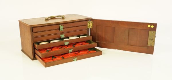 A LATE GEORGE III MAHOGANY COLLECTOR’S CABINET