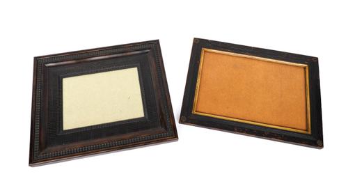 A PAIR OF EBONISED REEDED FRAMES AND TWO OTHERS (4)