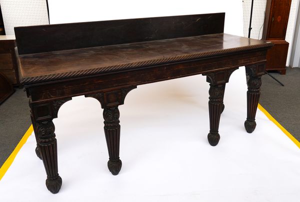 A REGENCY MAHOGANY SERVING TABLE