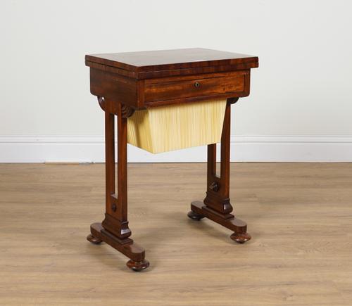 A WILLIAM IV MAHOGANY WORK TABLE
