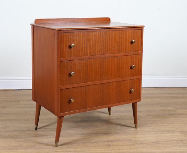 A MID 20TH CENTURY TEAK THREE DRAWER CHEST