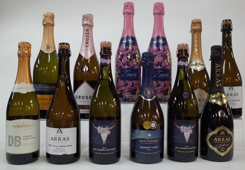 12 BOTTLES AUSTRALIAN SPARKLING WHITE AND ROSÉ WINE