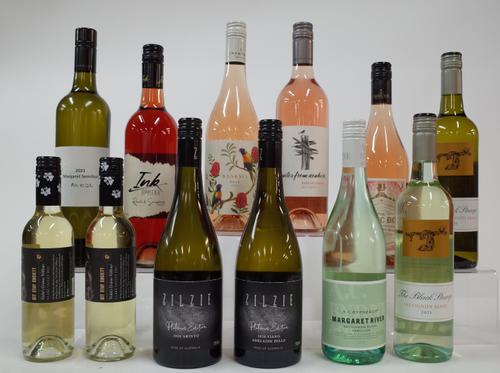 12 BOTTLES AUSTRALIAN WHITE AND ROSÉ WINE