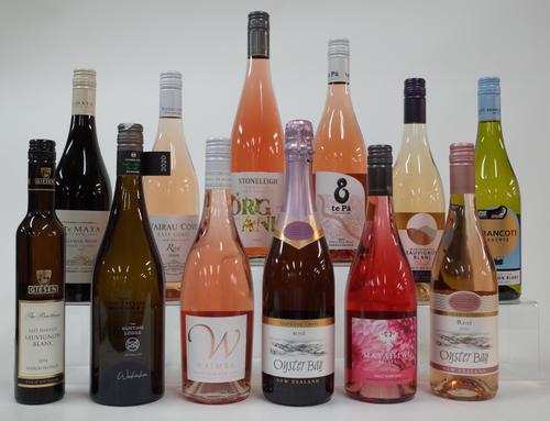 12 BOTTLES NEW ZEALAND WHITE AND ROSÉ WINE