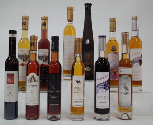 11 BOTTLES CANADIAN AND CHINESE ICE WINE + 1 DESSERT WINE