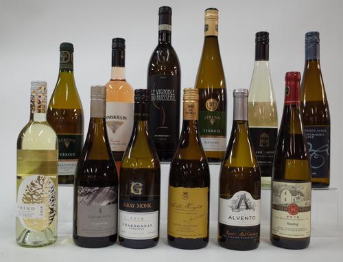 11 BOTTLES CANADIAN WHITE AND 1 ROSE WINE
